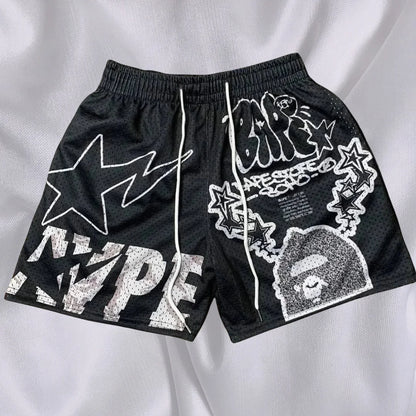 2025 Hot-Selling New Men'S Quick-Drying Sports Shorts Ape Casual Street Mesh Shorts Comfortable Casual Sports Y2K Street Shorts